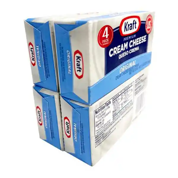 Kraft Queso Crema 4 Unidades / / 8 Oz