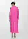 Vestido Blanca-a Rosa Talla XL Mujer Mango