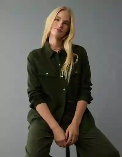 Camisa Mujer Verde Talla SMALL 6127300 American Eagle