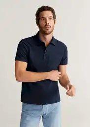 Mango Camisa Polo Lore Navy Talla Xxl