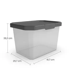 Estra Caja Organizadora Natural-Gris 20 L