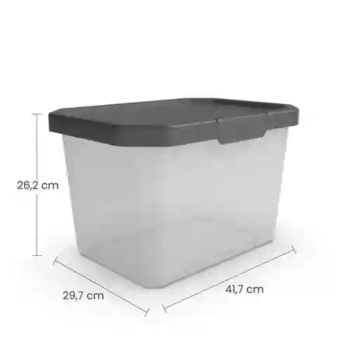 Estra Caja Organizadora Natural-Gris 20 L