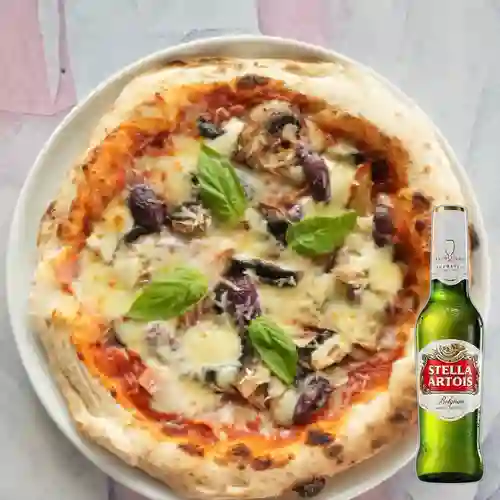 Combo Pizza Capricciosa + Stella Artois 335 ml