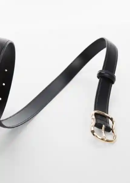 Cinturón Mola Negro Talla L Mujer Mango
