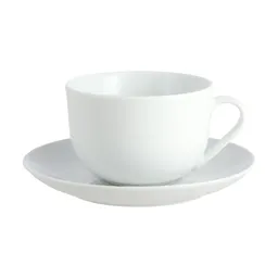 Taza Té Con Plato Porcelana 200 Ml Blanco 0003