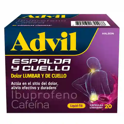 Advil Liquid Fill para Espalda y Cuello x20 cápsulas líquidas