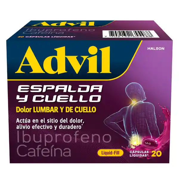 Advil Liquid Fill para Espalda y Cuello x20 cápsulas líquidas