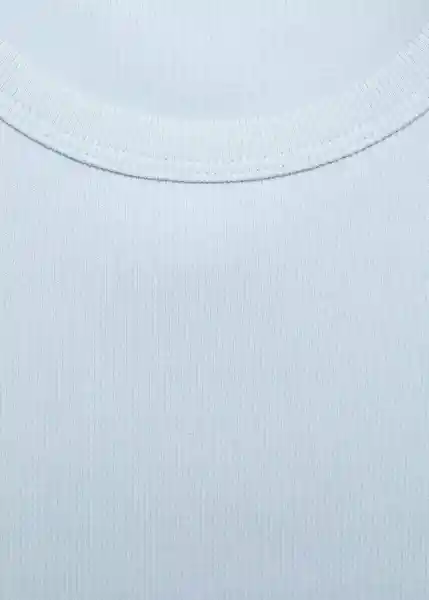 Top Rib Celeste Talla 12 Niñas Mango