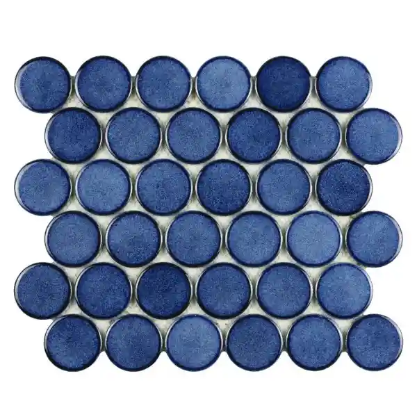 Intermatex Malla Round Blue Piso y Muro Porcelanato