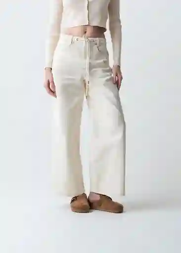 Pantalón Macarena Mujer Crudo Vainilla Claro Talla 10 433G359 Naf Naf