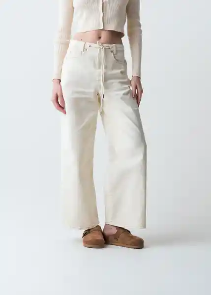Pantalón Macarena Mujer Crudo Vainilla Claro Talla 10 433G359 Naf Naf