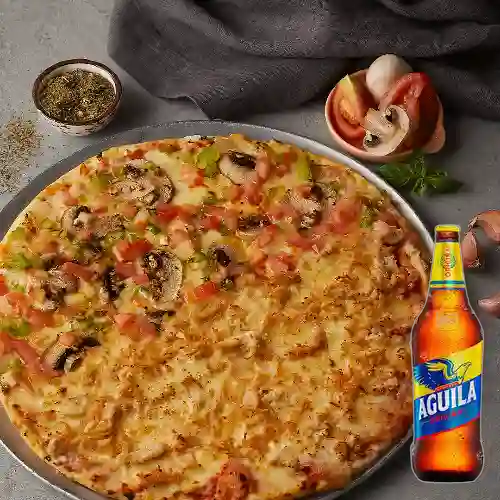 Combo Pizza X Mitades Piccolo + Aguila 350 ml