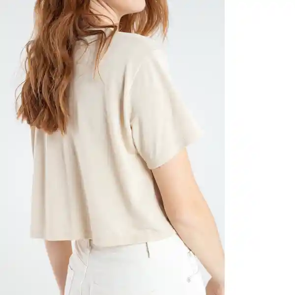  Camiseta Mujer Beige Polvo Claro Talla M 402E025 Naf-Naf 