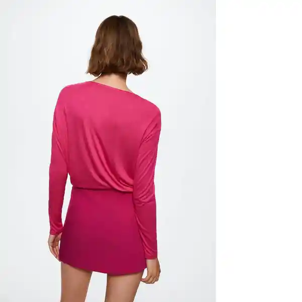 Camiseta Tina Fucsia Talla L Mujer Mango