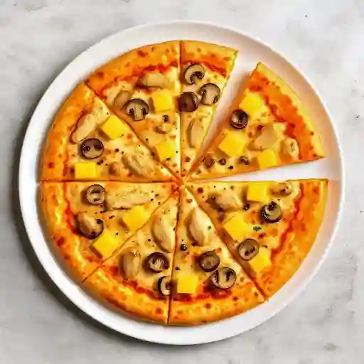 Pizza Mediana Pollo Hawaiana