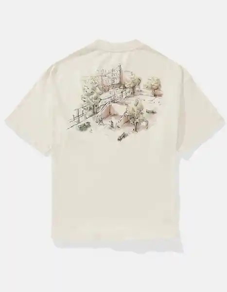 Camiseta Hombre Beige Talla Medium 4683210 American Eagle