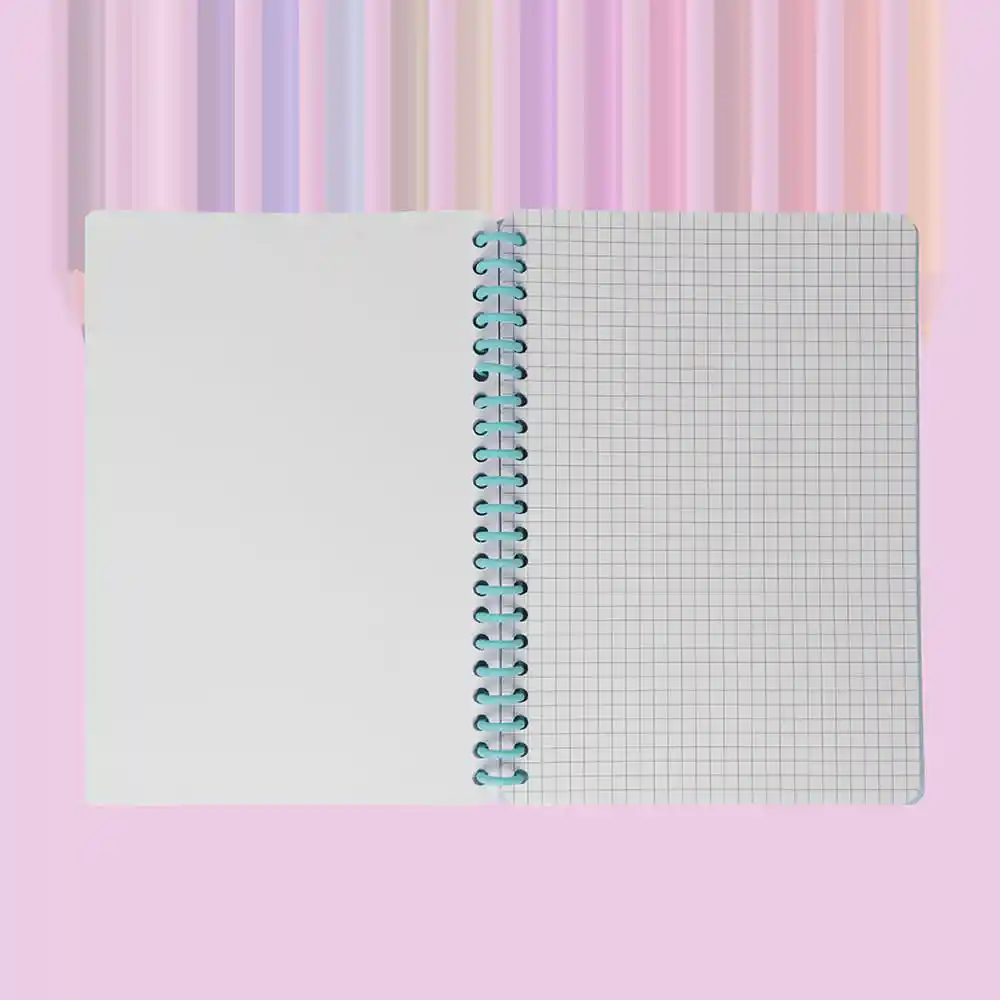 Miniso Cuaderno Liso Argollado Cian