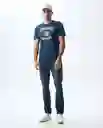 Camiseta Hombre Azul Talla M 841G001_AZU184039 Americanino