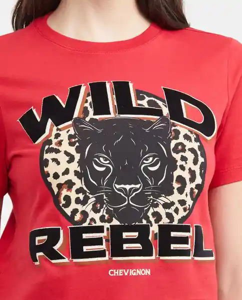 Camiseta Wild Rebel Graphic Tee Rojo Salsa Oscuro L Chevignon