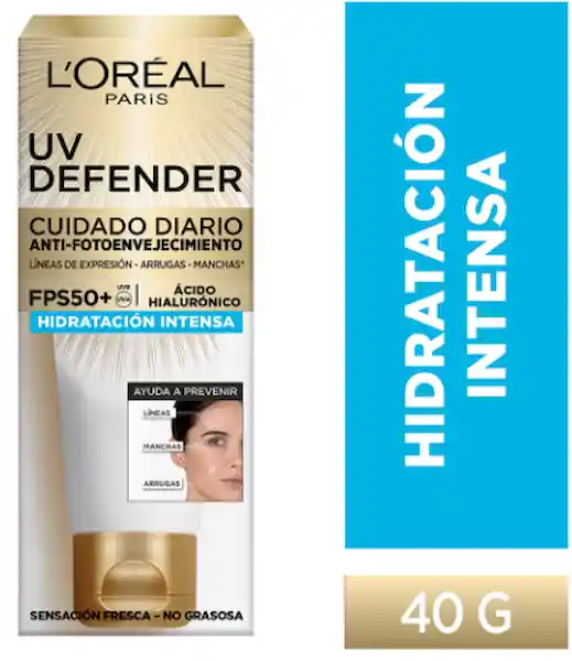 L'Oréal Paris Crema Facial Hidratante UV Defender con FPS 50 