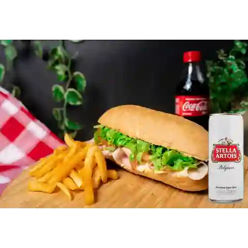 Combo Sándwich Cubano + Stella Artois 269 ml