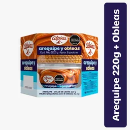Arequipe Alpina Dulce Leche + Obleas