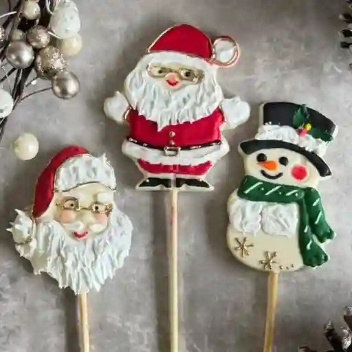 Colombinas en chocolate navideñas