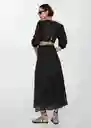 Vestido Lisa Negro Talla S Mujer Mango