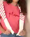 Camiseta Rosa Camelia Medio Talla L 601G004 Esprit