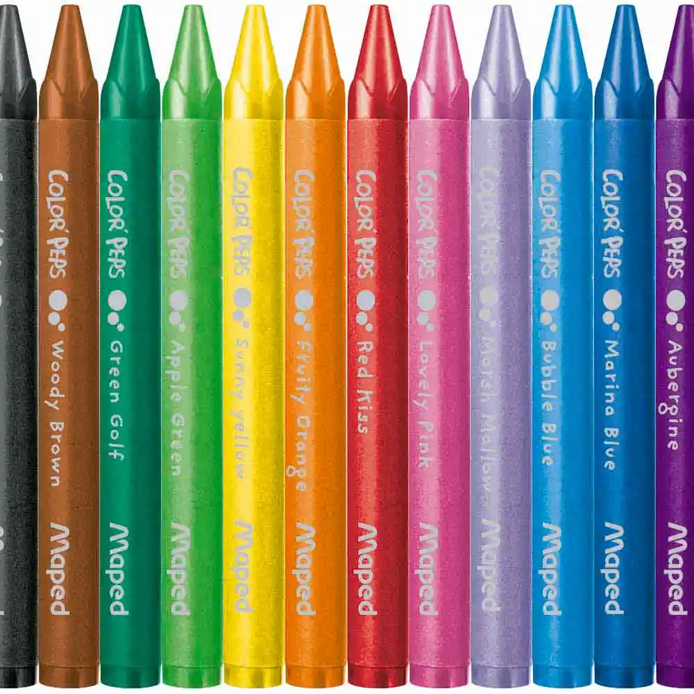 Wax Crayons Color Peps X12 Maped