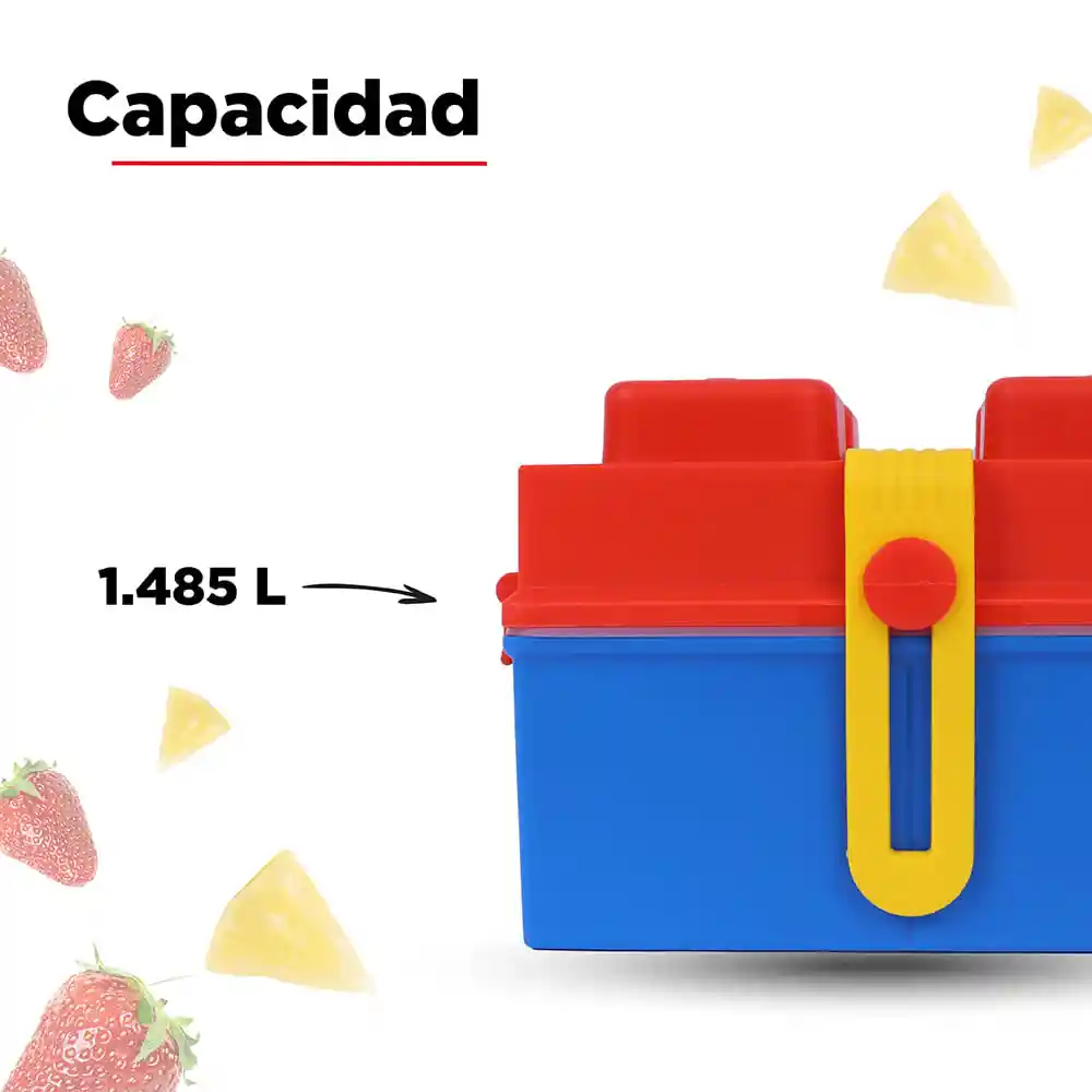 Miniso Contenedor Bento Building Blocks Con Agarradera 1485 mL