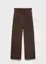 Pantalón Cel Chocolate Talla M Mujer Mango