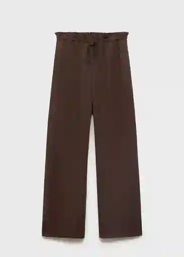 Pantalón Cel Chocolate Talla M Mujer Mango