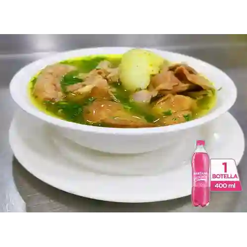 Combo Consomé c/ Menudencias +Postobón Manzana 400ml