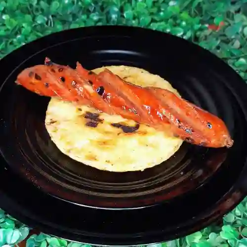 Arepa y Chorizo