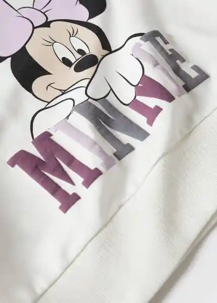 Sudadera Minnie Offwhite Talla 06 Niñas Mango