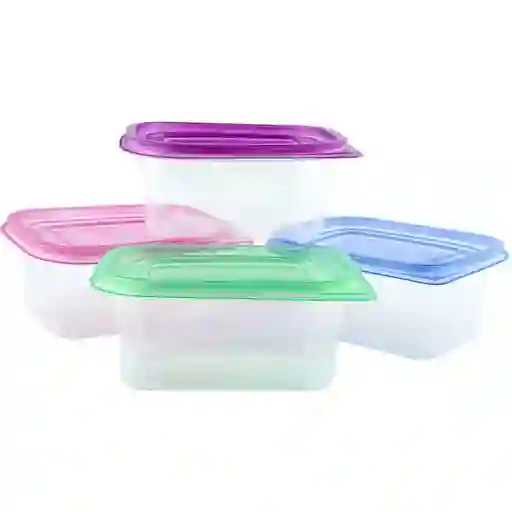 Material: Plástico. Set 10 Recipientes Plásticos Con Tapa. Reutilizables y Reciclables. Apto Para Refrigerador. Sku 037005983816