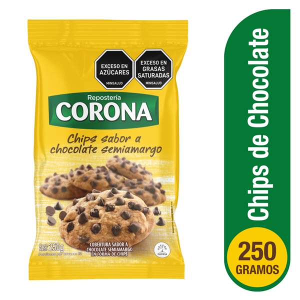 Corona Chips de Chocolate Semiamargo 250g