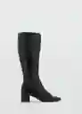 Botines Zipper Negro Talla 41 Mujer Mango