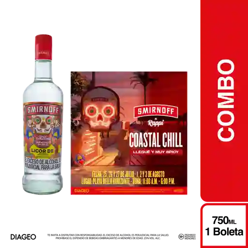 Combo Smirnoff Spicy Tamarind 750 mL + Boleta