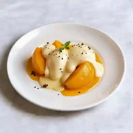 Duraznos con crema mediano