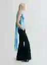 Blusa Adela Azul Talla M Mujer Mango
