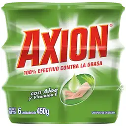 Lavaplatos en Crema Axion Aloe y Vitamina E 450 g x 6und