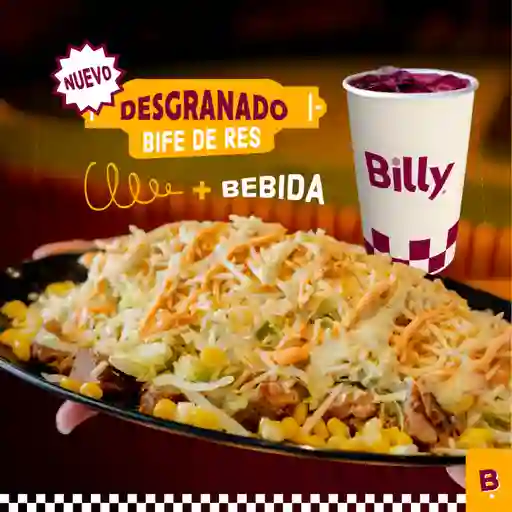 Desgranado Bife de Res + Bebida