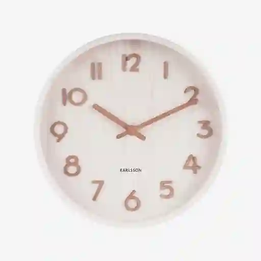 Present Time Reloj Pared Pure Basswood Blanco