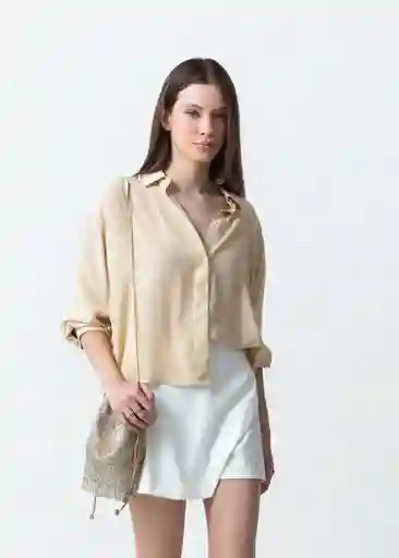 Camisa Helen Beige Arido Claro Mujer Talla S 519F319