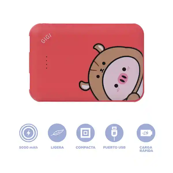 Batería de Carga Rápida Mini Family 5000mah Gigi Miniso