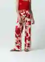 Pantalón Pompeya Mujer Rojo Oscuro Talla S 532G327 Naf Naf