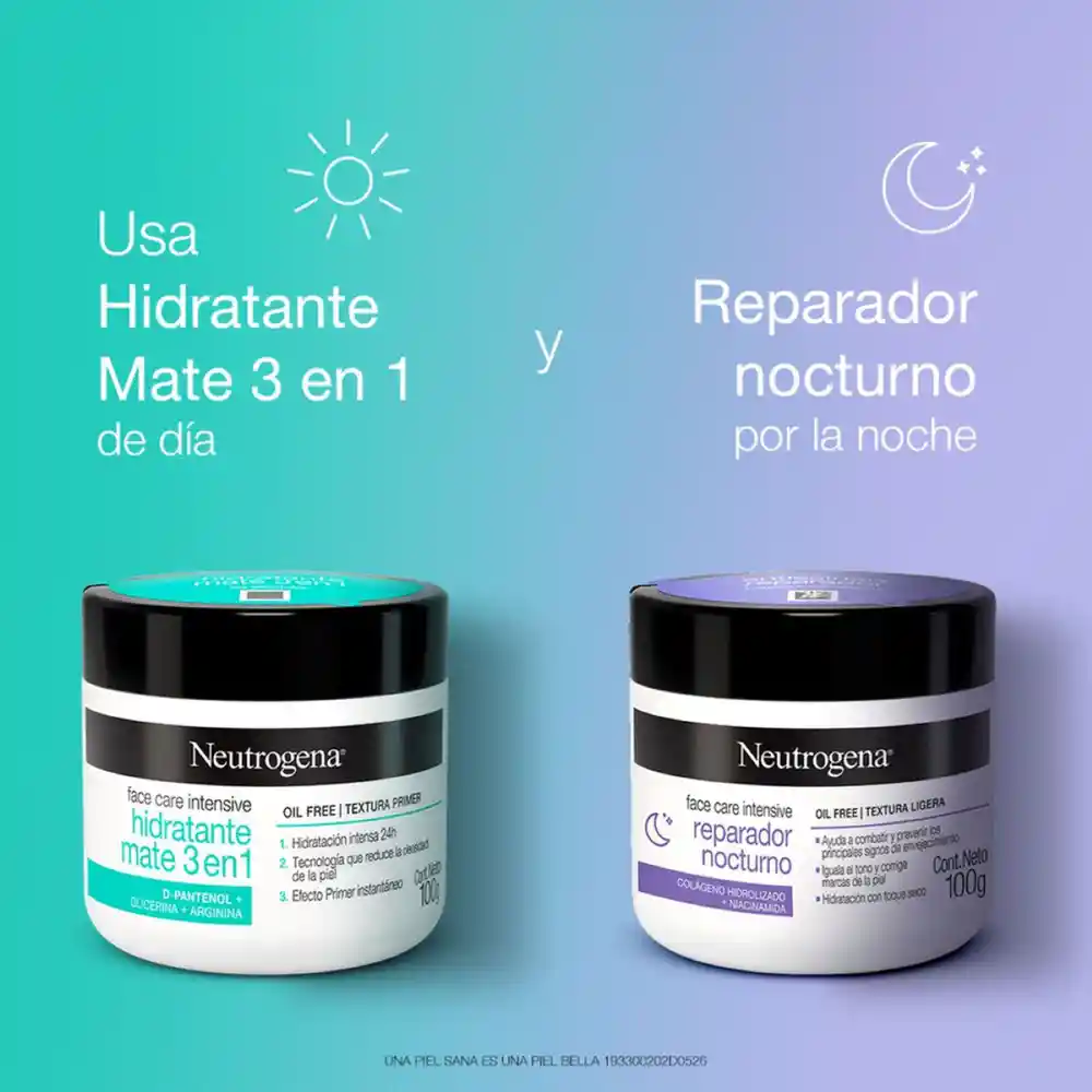 Crema Hidratante Facial Mate 3 en 1 Neutrogena Face Care Intensive D Pantenol 100g