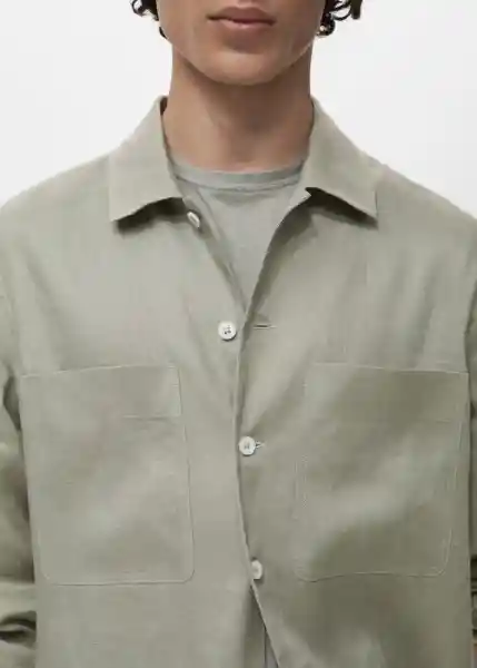 Sobrecamisa Pantin Menta Talla M Hombre Mango